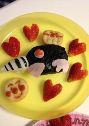 キャラ弁に〜簡単アンパンマン☆もぐりん-レシピのメイン写真