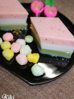 ひな祭り*3色寒天-レシピのメイン写真