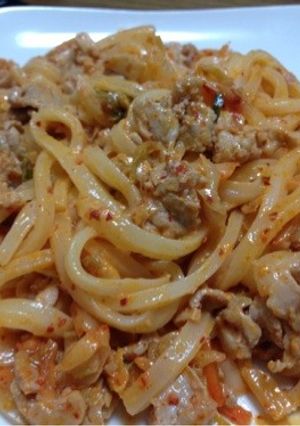 豚キムチうどん-レシピのメイン写真