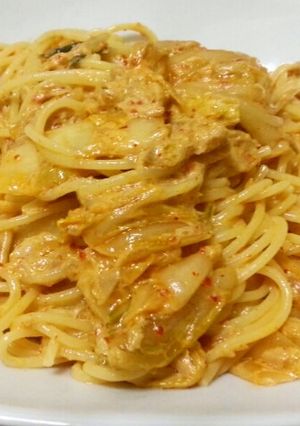 キムチツナのクリームパスタ-レシピのメイン写真