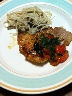 ポークソテー トマトバジルソース-レシピのメイン写真