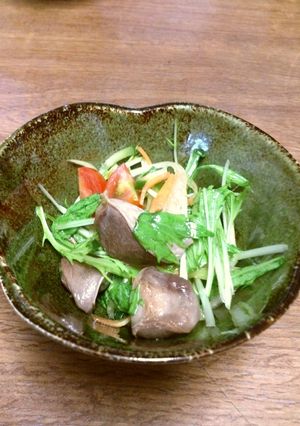 mamakissの水菜と砂肝のあえ物-レシピのメイン写真