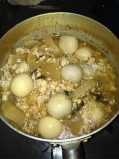 簡単!里芋と鳥ひき肉と大根のトロトロ煮♫-レシピのメイン写真