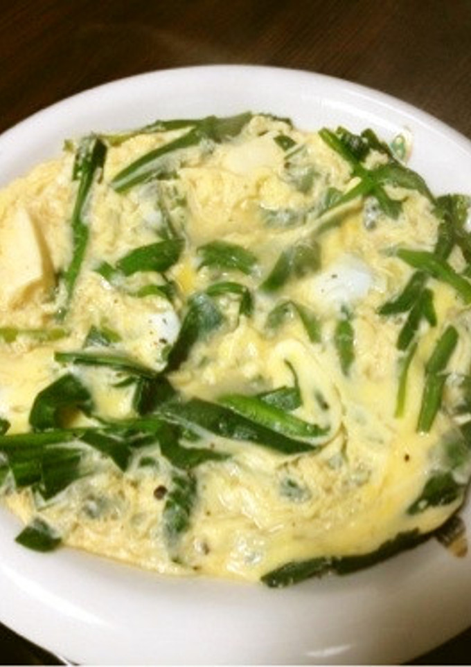 たっぷりニラと豆腐の卵とじ-レシピのメイン写真