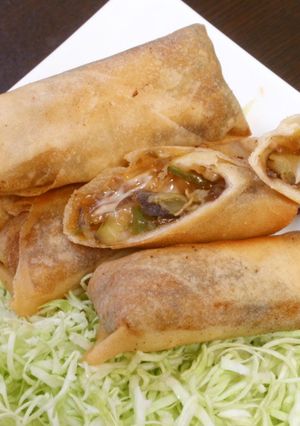 とろみづけ不要！麻婆茄子のチーズ春巻き-レシピのメイン写真