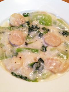 簡単☆ホタテとチンゲン菜のクリーム煮♪-レシピのメイン写真