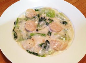 簡単☆ホタテとチンゲン菜のクリーム煮♪-レシピのメイン写真