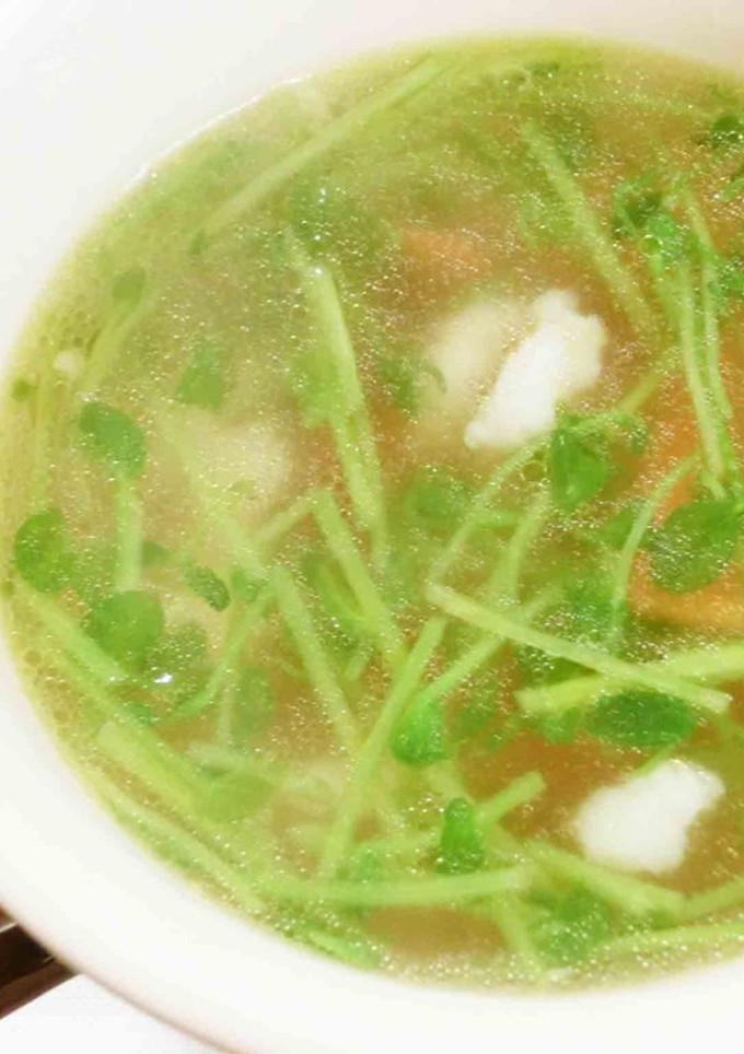 【塩豚】塩豚と豆苗のスープ-レシピのメイン写真