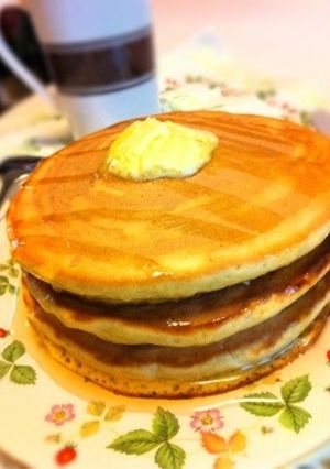 ふわふわ弾力♪厚みばっちりパンケーキ♪-レシピのメイン写真