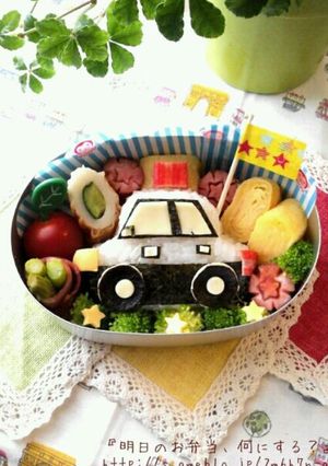 簡単☆可愛い♪キャラ弁☆パトカー弁当☆-レシピのメイン写真