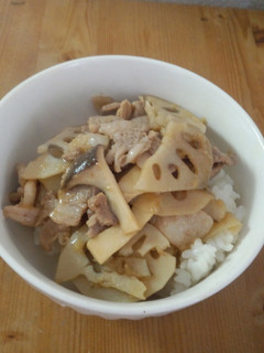 豚肉とれんこんのさっぱり丼-レシピのメイン写真