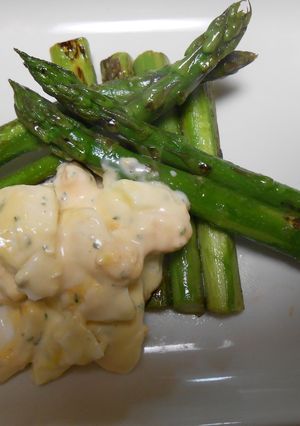 アスパラ焼きの玉子ドレッシングかけ-レシピのメイン写真