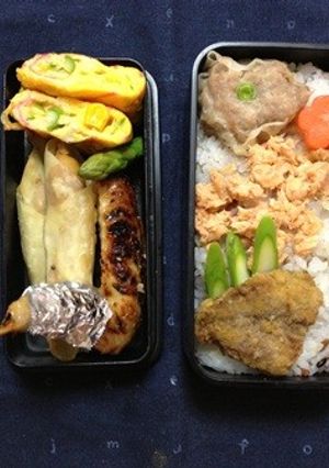 お弁当に✿カニカマアスパラコーンの卵焼き-レシピのメイン写真