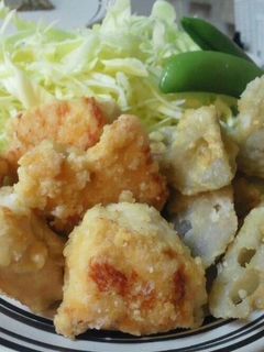 鶏胸肉と蓮根の唐揚げ-レシピのメイン写真