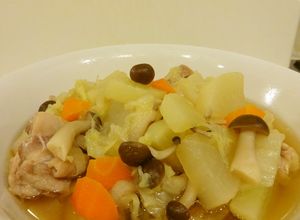 冷蔵庫整理に。大根と鶏肉と白菜の煮物-レシピのメイン写真