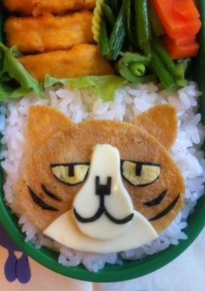 キャラ弁 ねこなめこ-レシピのメイン写真