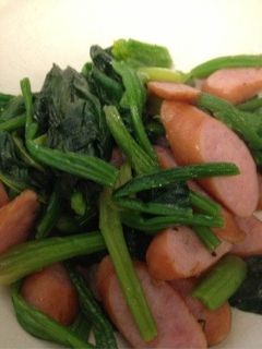 ほうれん草とソーセージのソテー-レシピのメイン写真