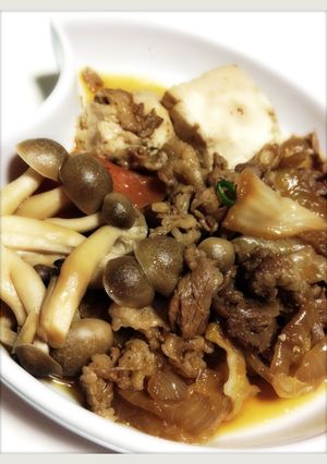 野菜の水分だけで簡単しっかり味の肉豆腐-レシピのメイン写真