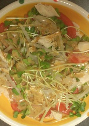 ごまだれあったら…野菜たっぷり棒々鶏?!-レシピのメイン写真