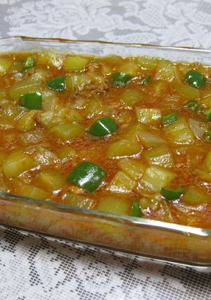 麻婆茄子の寒天よせ-レシピのメイン写真