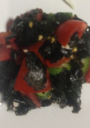 トマトとオクラと海苔の和えもの 塩麹-レシピのメイン写真