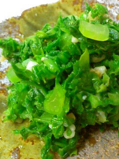 わさび菜の塩・醤油麹和え-レシピのメイン写真