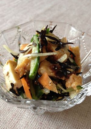 厚揚げとひじきの和風サラダ♫-レシピのメイン写真