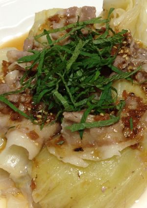 春キャベツと豚肉の梅しそポン酢がけ♫-レシピのメイン写真