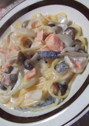 鮭の豆乳クリームパスタ♪-レシピのメイン写真