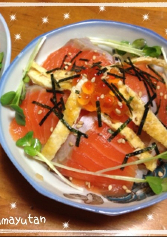 子供と作れるサーモン丼〜ちらし寿司風〜-レシピのメイン写真