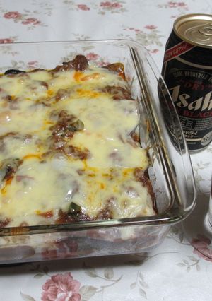 茄子の重ね焼きたっぷりチーズ乗せ-レシピのメイン写真