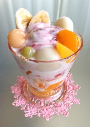 ヨーグルトフルーツサラダ in 白玉団子-レシピのメイン写真