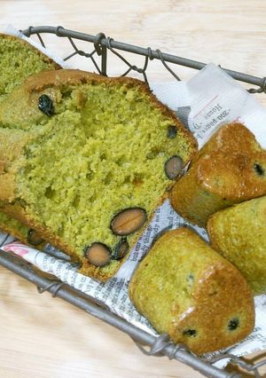 抹茶のパウンドケーキ~黒豆入り~-レシピのメイン写真
