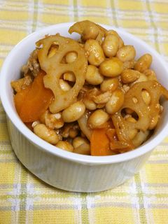 大豆とれんこんの洋風炒め煮-レシピのメイン写真