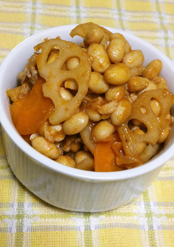 大豆とれんこんの洋風炒め煮-レシピのメイン写真