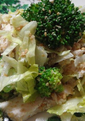 鶏胸肉とお野菜の胡麻和え-レシピのメイン写真