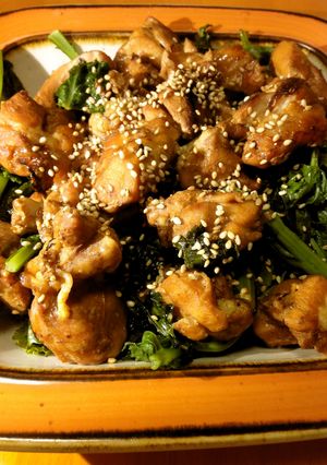 照り焼き鶏胸肉と小松菜-レシピのメイン写真