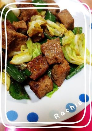 サイコロステーキと野菜のにんにく醤油炒め-レシピのメイン写真