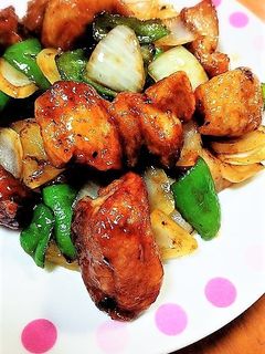 豚の唐揚げと野菜の甘辛炒め♪-レシピのメイン写真