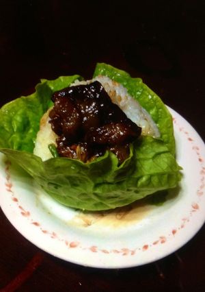 焼き肉サンチェ巻きおにぎり-レシピのメイン写真