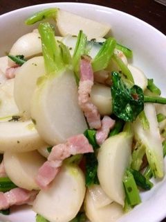 カブとベーコンの☆簡単しょうゆ炒め♡-レシピのメイン写真