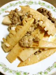 タケノコと豚コマの甘酢生姜焼き-レシピのメイン写真