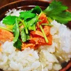 รูปของ 味が濃くならない、簡単鮭茶漬け