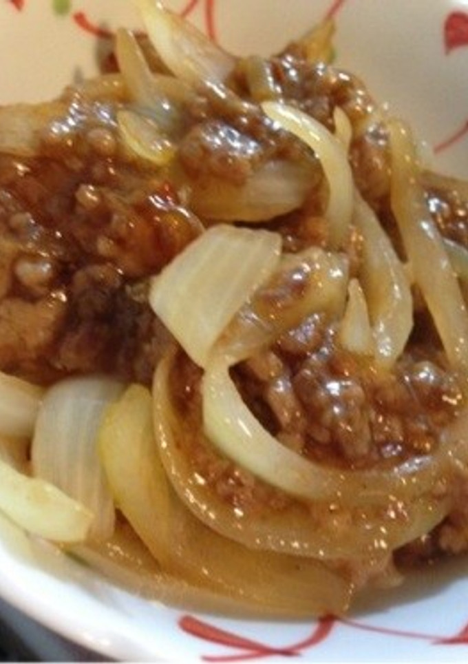 玉ねぎとひき肉炒め-レシピのメイン写真