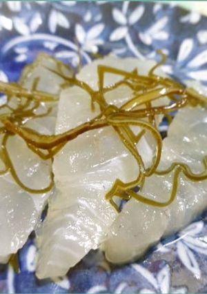 鯛の切り昆布締め-レシピのメイン写真
