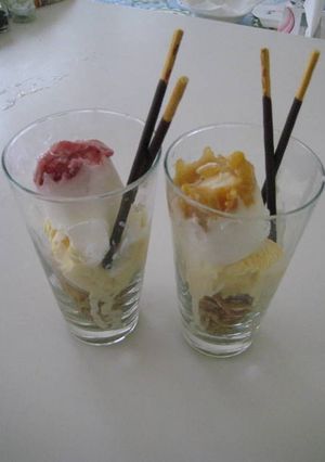 ヨーグルトとバニラアイスのパフェ-レシピのメイン写真