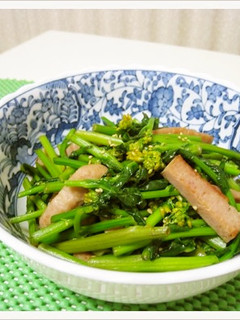 菜の花のスパム炒め-レシピのメイン写真