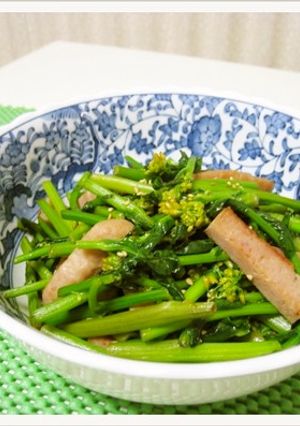 菜の花のスパム炒め-レシピのメイン写真