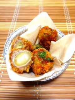 チーズ入りオリーブの肉巻フライ-レシピのメイン写真