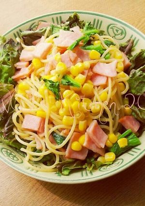 菜の花のバター醤油パスタ-レシピのメイン写真